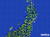 2024年08月31日の東北地方のアメダス(日照時間)
