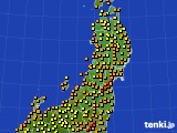 東北地方のアメダス実況(気温)(2024年08月31日)