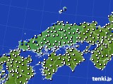 中国地方のアメダス実況(風向・風速)(2024年09月03日)