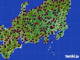 2024年09月04日の関東・甲信地方のアメダス(日照時間)