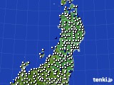 東北地方のアメダス実況(風向・風速)(2024年09月11日)
