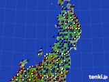 2024年09月13日の東北地方のアメダス(日照時間)
