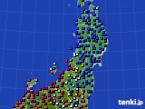 2024年09月14日の東北地方のアメダス(日照時間)