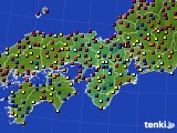 近畿地方のアメダス実況(日照時間)(2024年09月14日)