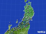 東北地方のアメダス実況(降水量)(2024年09月15日)