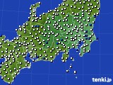 関東・甲信地方のアメダス実況(風向・風速)(2024年09月16日)