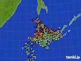 北海道地方のアメダス実況(日照時間)(2024年09月18日)