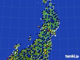 2024年09月18日の東北地方のアメダス(日照時間)
