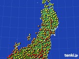 東北地方のアメダス実況(気温)(2024年09月18日)