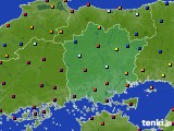 岡山県のアメダス実況(日照時間)(2024年09月19日)