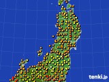 東北地方のアメダス実況(気温)(2024年09月19日)