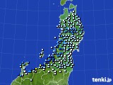 東北地方のアメダス実況(降水量)(2024年09月21日)
