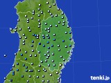 岩手県のアメダス実況(降水量)(2024年09月21日)
