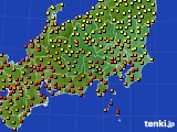 関東・甲信地方のアメダス実況(気温)(2024年09月21日)