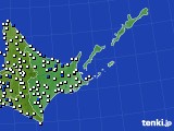 道東のアメダス実況(風向・風速)(2024年09月24日)