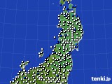 東北地方のアメダス実況(風向・風速)(2024年09月25日)