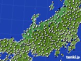 2024年09月25日の北陸地方のアメダス(風向・風速)