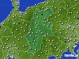 2024年09月25日の長野県のアメダス(風向・風速)
