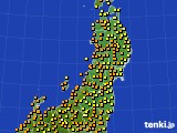 2024年10月01日の東北地方のアメダス(気温)