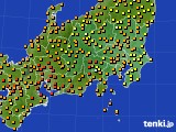 関東・甲信地方のアメダス実況(気温)(2024年10月01日)