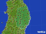 岩手県のアメダス実況(気温)(2024年10月01日)