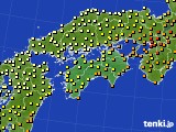 四国地方のアメダス実況(気温)(2024年10月02日)