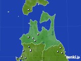 青森県のアメダス実況(降水量)(2024年10月03日)