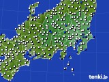 関東・甲信地方のアメダス実況(風向・風速)(2024年10月03日)