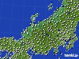 北陸地方のアメダス実況(風向・風速)(2024年10月03日)
