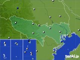 東京都のアメダス実況(風向・風速)(2024年10月03日)