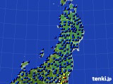 2024年10月04日の東北地方のアメダス(日照時間)