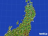 2024年10月04日の東北地方のアメダス(気温)