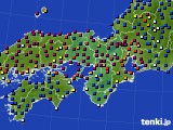 2024年10月05日の近畿地方のアメダス(日照時間)