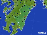宮崎県のアメダス実況(日照時間)(2024年10月06日)