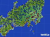 関東・甲信地方のアメダス実況(日照時間)(2024年10月07日)