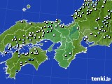 近畿地方のアメダス実況(降水量)(2024年10月08日)