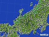 北陸地方のアメダス実況(風向・風速)(2024年10月09日)