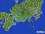東海地方のアメダス実況(風向・風速)(2024年10月09日)