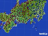 2024年10月10日の東海地方のアメダス(日照時間)