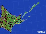 道東のアメダス実況(日照時間)(2024年10月11日)