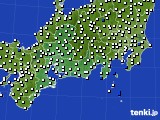 東海地方のアメダス実況(風向・風速)(2024年10月12日)