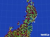 東北地方のアメダス実況(日照時間)(2024年10月14日)