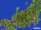 2024年10月14日の北陸地方のアメダス(日照時間)
