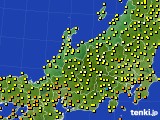 2024年10月16日の北陸地方のアメダス(気温)