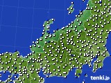 北陸地方のアメダス実況(風向・風速)(2024年10月17日)