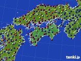 四国地方のアメダス実況(日照時間)(2024年10月18日)