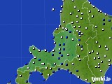 道央のアメダス実況(風向・風速)(2024年10月18日)