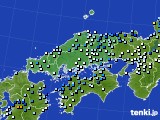 中国地方のアメダス実況(降水量)(2024年10月19日)