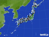 アメダス実況(降水量)(2024年10月19日)