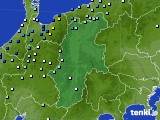 長野県のアメダス実況(降水量)(2024年10月19日)